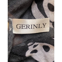 Load image into Gallery viewer, GERINLY Panda Scarf Sheer Black White AOP 70&quot; x 30&quot;
