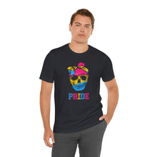 Load image into Gallery viewer, Pansexual Pride Skull Gay Rights T-Shirt, Human Rights Shirt, Equality T-Shirt, LGBTQ+ Shirts, Pride Tee
