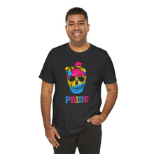 Load image into Gallery viewer, Pansexual Pride Skull Gay Rights T-Shirt, Human Rights Shirt, Equality T-Shirt, LGBTQ+ Shirts, Pride Tee
