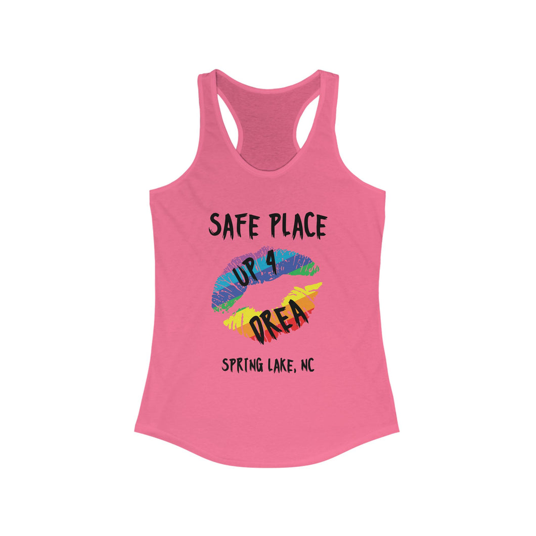 Safe Place Up4Drea Pride Racerback Tank Top, Pride Month Shirts, Pride Tee, Lesbian Shirt, Gay Shirt, North Carolina Tank Top