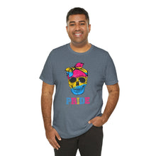 Load image into Gallery viewer, Pansexual Pride Skull Gay Rights T-Shirt, Human Rights Shirt, Equality T-Shirt, LGBTQ+ Shirts, Pride Tee
