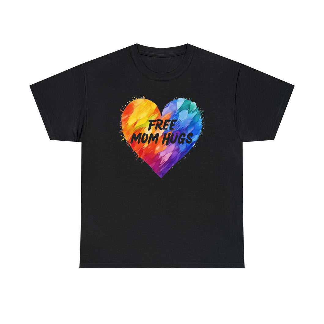 Free Mom Hugs T-Shirt, Rainbow Shirts, Gay Pride Tshirt, Rainbow Tee, Rainbow Heart T-Shirt, Pride Month Shirts, Equality Shirt, Mom Shirt