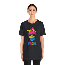 Load image into Gallery viewer, Pansexual Pride Skull Gay Rights T-Shirt, Human Rights Shirt, Equality T-Shirt, LGBTQ+ Shirts, Pride Tee
