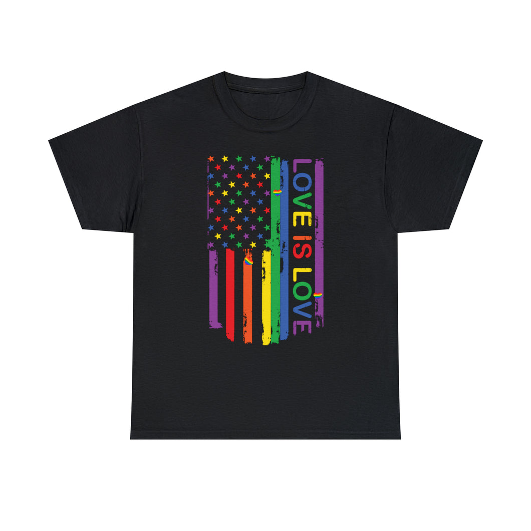 Love Is Love T-Shirt, Rainbow Shirts, Gay Pride Tshirt, Rainbow Tee, American Flag T-Shirt, Pride Month Shirts, Love Is Love Shirt, Equality