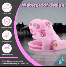 Load image into Gallery viewer, HESEKS Pink Male Chastity Cage
