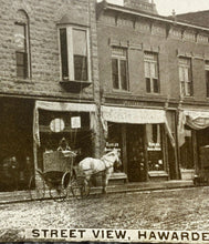 Load image into Gallery viewer, 1908 Real Photo Postcard Street Scene Hawarden Iowa US Post Office Horse Buggy
