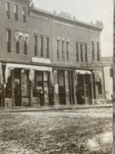 Load image into Gallery viewer, 1908 Real Photo Postcard Street Scene Hawarden Iowa US Post Office Horse Buggy
