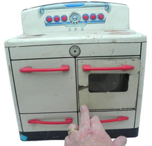 Load image into Gallery viewer, 1930s Marx Stove Tin Litho Vintage Antique Toy  Oven
