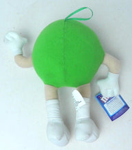 Load image into Gallery viewer, Vintage Nanco 2001 Green M&amp;M Plush 8 Inch Ornament Y2K New with Tag!
