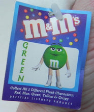 Load image into Gallery viewer, Vintage Nanco 2001 Green M&amp;M Plush 8 Inch Ornament Y2K New with Tag!
