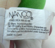 Load image into Gallery viewer, Vintage Nanco 2001 Green M&amp;M Plush 8 Inch Ornament Y2K New with Tag!
