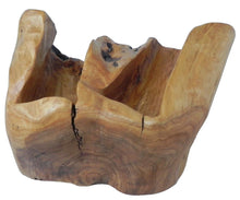 Load image into Gallery viewer, Burl Wood Wine Bottle Holder Hand Carved Knotty Large 16&quot; x 10&quot; x 10&quot; NEW
