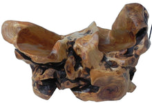 Load image into Gallery viewer, Burl Wood Wine Bottle Holder Hand Carved Knotty Large 16&quot; x 10&quot; x 10&quot; NEW
