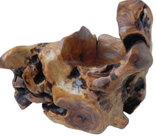Load image into Gallery viewer, Burl Wood Wine Bottle Holder Hand Carved Knotty Large 16&quot; x 10&quot; x 10&quot; NEW
