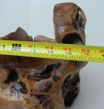 Load image into Gallery viewer, Burl Wood Wine Bottle Holder Hand Carved Knotty Large 16&quot; x 10&quot; x 10&quot; NEW
