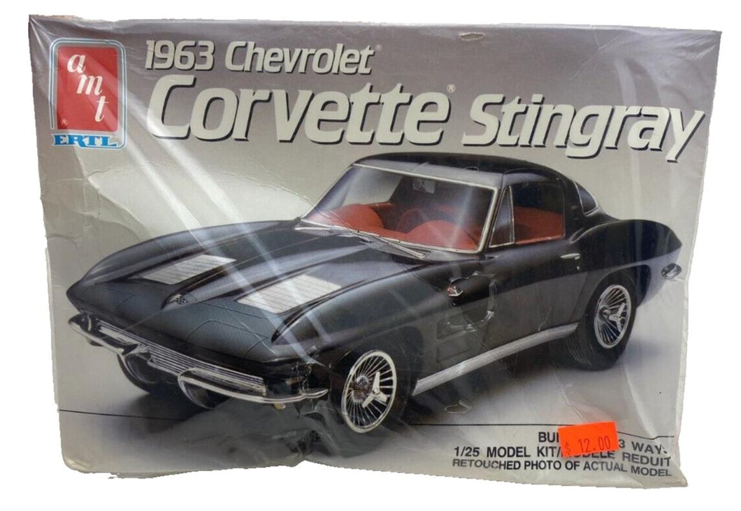 AMT/ERTL 1963 Chevrolet Corvette Stingray #6520 1:25 Scale Model Kit NEW SEALED