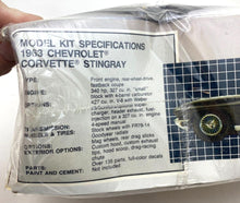 Load image into Gallery viewer, AMT/ERTL 1963 Chevrolet Corvette Stingray #6520 1:25 Scale Model Kit NEW SEALED
