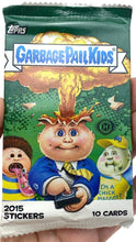 Load image into Gallery viewer, 2015 Topps Garbage Pail Kids Cards Sealed Retail Pack 10 Sticker Card RARE
