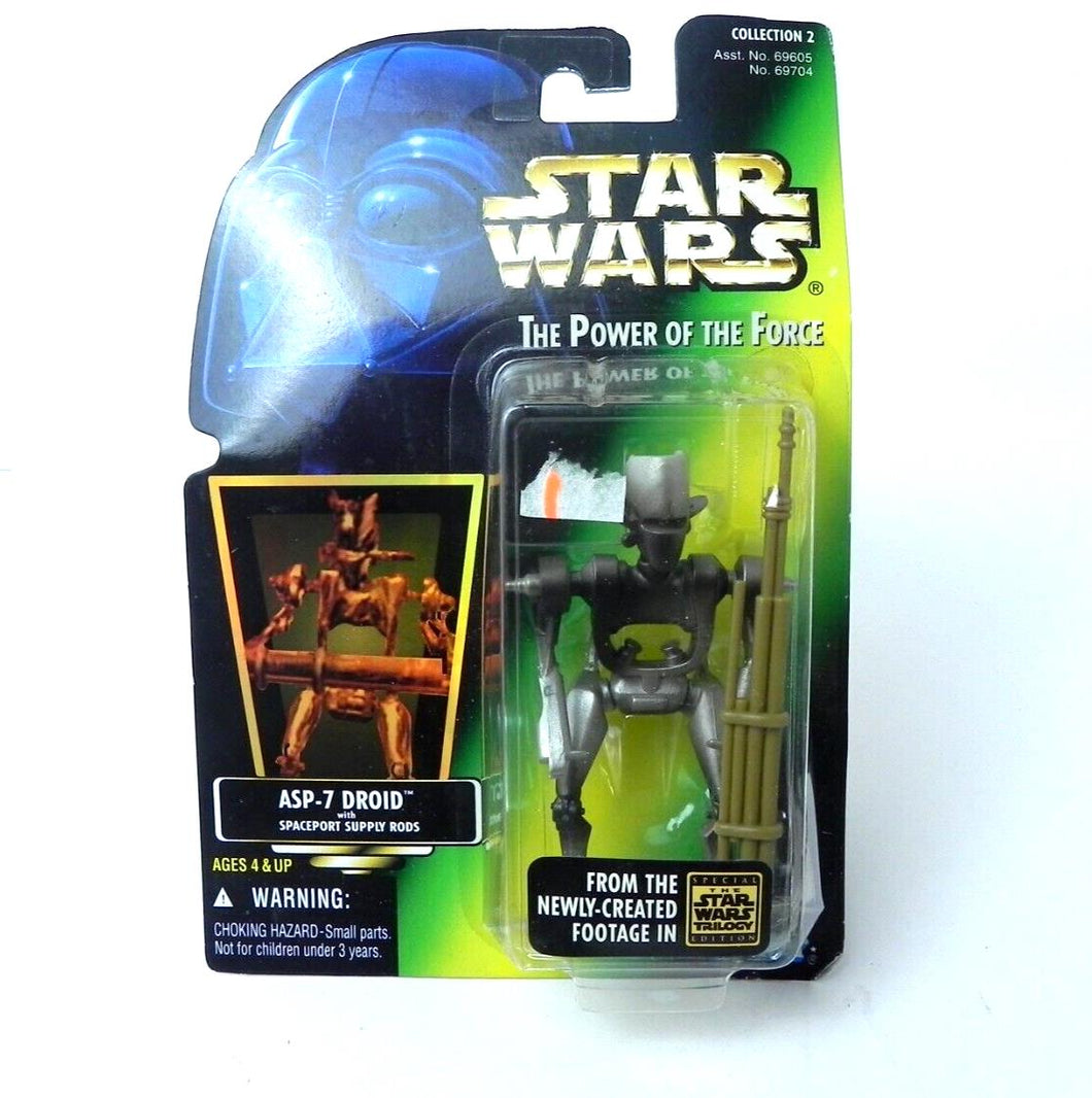 Star Wars The Power Of The Force ASP-7 Droid Space Port Supply Rod Action Figure