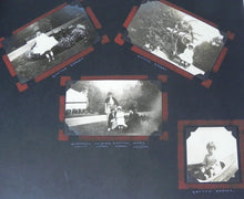 Load image into Gallery viewer, ANTIQUE C. 1927 Photo Album w/ 92 Photos Cars Fishing Pets Train Washington DC
