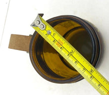 Load image into Gallery viewer, Amber Brown Texas Souvenir Barrel Mug Glass Cup Wood Handle Alamo Cotton Bowl
