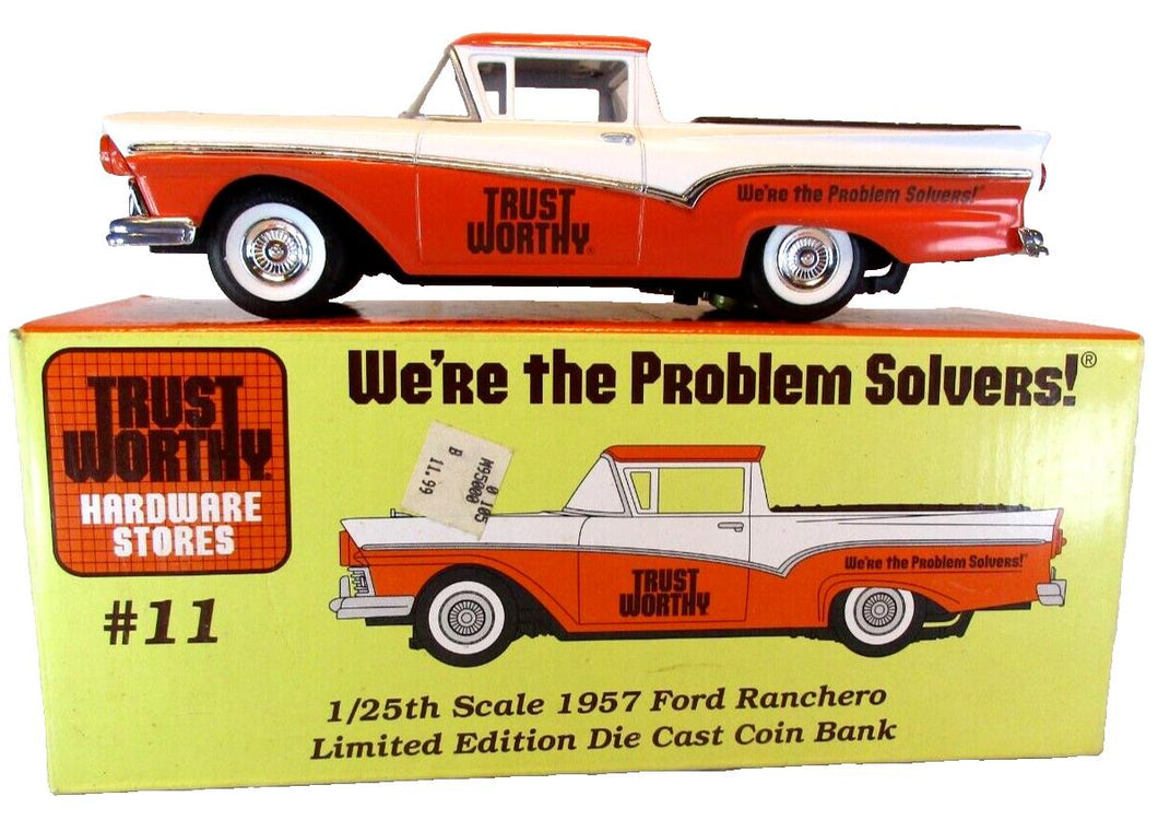 1:25 Scale Trust Worthy #11 Limited Edition 57 Ford Ranchero Die Cast Bank