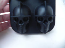 Load image into Gallery viewer, 3D Silicone Mold Skull Ice Cube Maker Black
