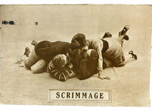 Load image into Gallery viewer, 1910 Scrimmage Real Photo Postcard Couples Kissing Football Postmarked
