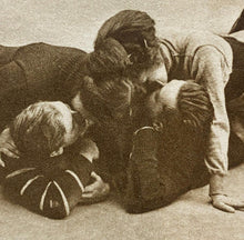 Load image into Gallery viewer, 1910 Scrimmage Real Photo Postcard Couples Kissing Football Postmarked
