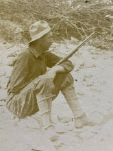 Load image into Gallery viewer, C. 1915 Man Hunting Real Photo Postcard RPPC Rifle Boots Hat
