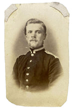 Load image into Gallery viewer, C. 1900 Military Soldier Photo Card Uniform Epaulettes Shoulder Boards
