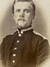 Load image into Gallery viewer, C. 1900 Military Soldier Photo Card Uniform Epaulettes Shoulder Boards
