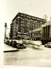 Load image into Gallery viewer, 1949 Bus Depot Real Photo Postcard RPPC Portland Oregon Buses Cars Street Scene

