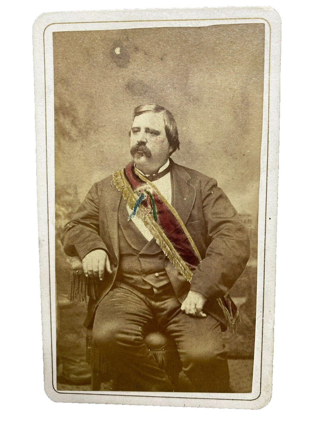 Antique Cigar Card Sweet Cincinnati Portrait Fringe Sash