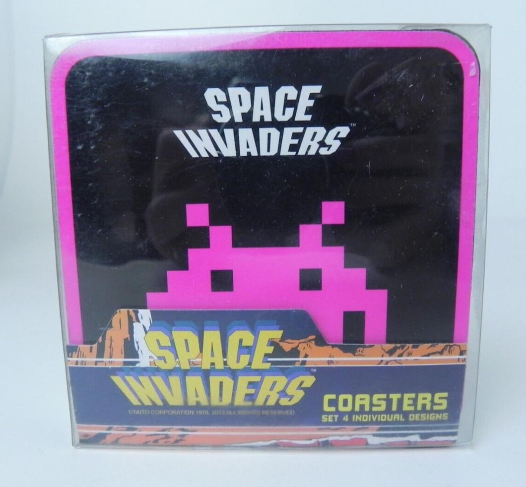 Space Invaders Drink Coasters Arcade Atari Video Game 4p Individual Designs 2013