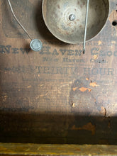 Load image into Gallery viewer, Antique New Haven Thirty Hour Clock Reverse Painted Weight Driven Parts / Repair
