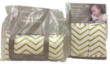 Load image into Gallery viewer, Peanutshell Baby Carrier Cushion and Strap Covers Gold Chevron NEW
