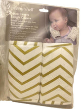 Load image into Gallery viewer, Peanutshell Baby Carrier Cushion and Strap Covers Gold Chevron NEW
