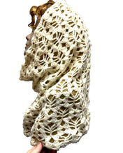 Load image into Gallery viewer, Betsey Johnson Scarf Crochet Lace Infinity Scarves Head Wrap Neck Cowl
