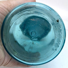 Load image into Gallery viewer, Antique Ball Mason Jar Vintage Blue Glass Canning Zinc Lid
