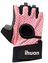 Load image into Gallery viewer, ihuan Sport Glove Vented Biking Weight Lifting Workout Wrist Strap Right Hand
