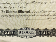 Load image into Gallery viewer, C. 1910 Nampa Automobile Company $100 Stock Certificate Shares Eagle Collectible
