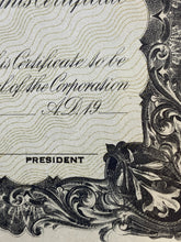 Load image into Gallery viewer, C. 1910 Nampa Automobile Company $100 Stock Certificate Shares Eagle Collectible
