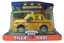 Load image into Gallery viewer, 1997 Chevron Cars Taxi Company Tyler Taxi Moving Eyes Doors Toy Car 5.5&quot; NEW
