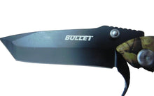 Load image into Gallery viewer, Bullet Assisted Folding Knife Green Leaves Print Handle Tactical Outdoor
