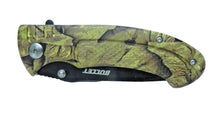 Load image into Gallery viewer, Bullet Assisted Folding Knife Green Leaves Print Handle Tactical Outdoor
