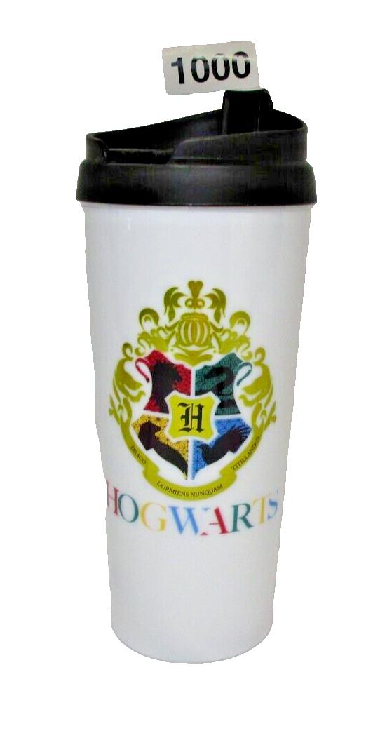 Spoontiques 21820 Hogwarts Crest Acrylic Travel Mug, 20 oz, White - 724-1000