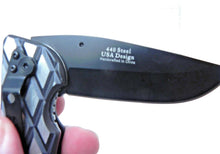 Load image into Gallery viewer, NEW MTech MT-373 Black Folding Pocket Knife Tactical Outdoor 440 Steel
