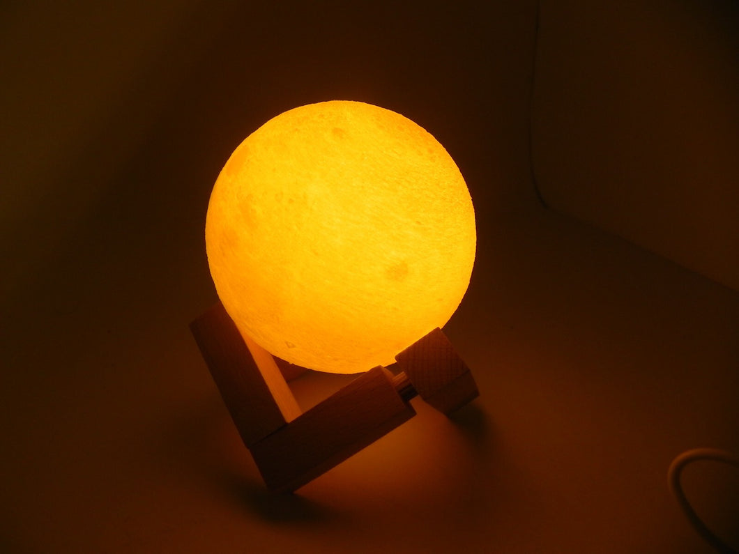3D Print Moon Lighting Lamp USB LED Lunar Light 16 Colors Changing