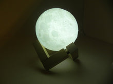 Load image into Gallery viewer, 3D Print Moon Lighting Lamp USB LED Lunar Light 16 Colors Changing
